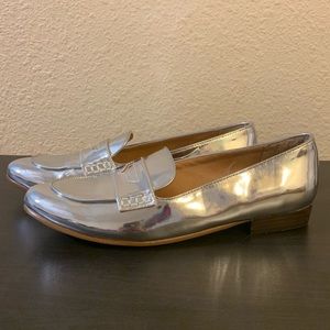 J. Crew Women’s Silver Loafers Sz 8.5